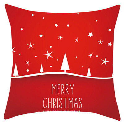 

Tailored Christmas Series Home Decor Polyester Peach Skin Pillow Case 18x18in