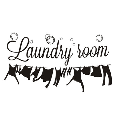 

Laundry Room" Laundry Room Decoration Carved Wall Stickers Can Remove Sticker