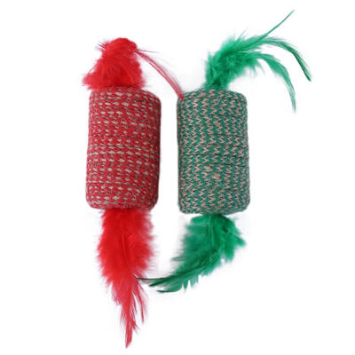 

5pcs Candy Shape Feather Ball Cat Toys Creative Sisal Interactive Pets Toys