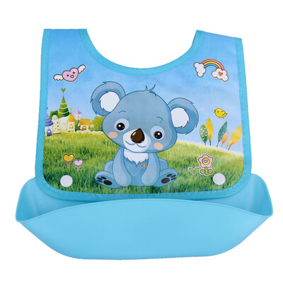 

Detachable Cartoon Silica Bib Waterproof Baby Saliva Towel Self-feeding Bib