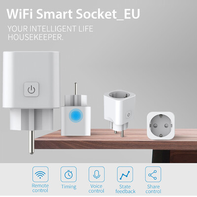 

〖Follure〗Smart Mini WiFi Plug Outlet Switch Work With ForEcho AlexaGoogle Home Remote EU