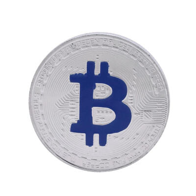 

Silver Plated Bitcoin Commemorative Coins Collectible Art Collection Gifts