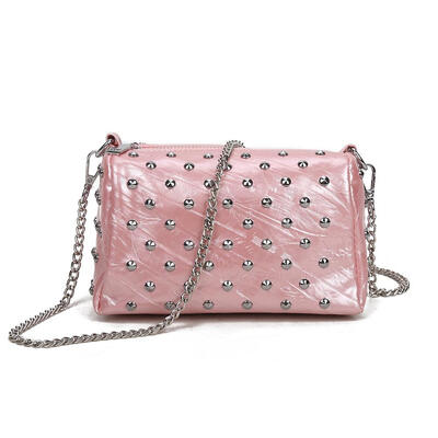 

Rivet Candy Color Shoulder Handbags PU Leather Women Chain Crossbody Bags