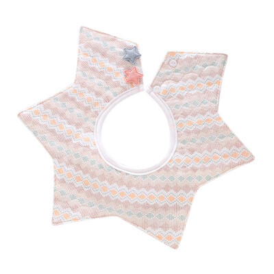 

Lovely Flower Style Baby Bibs Rotating double snap Fashion Pattern Dot Striped Star Bibs Girls Boys