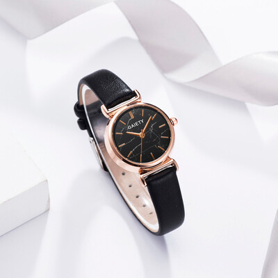 

RM GAIETY Fashionable Simple Digital Marble Dial Dial Belt Quartz Womens Watch