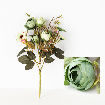 

Camellia Simulation Bouquet Artificial Silk Flower Rose Wedding Home Table Decor