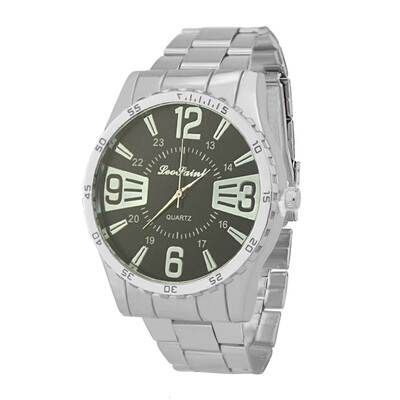 

Gobestart Men Luxury Fashion Military Stainless Steel Analog Quartz Wrist Watch