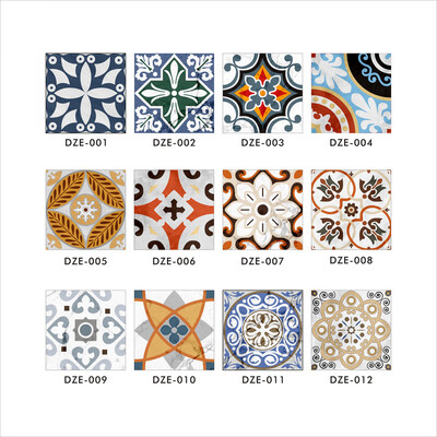 

Gobestart 12Pcs Decorative Tile Stickers Simulation Tile Stickers Fashion Tile Stickers