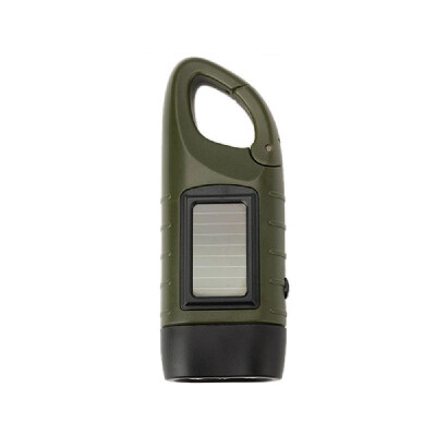 

Outdoor Multifunctional LED Solar Power Mini Emergency Hand Crank Dynamo Flashlight Rechargeable Lamp Charging Powerful For Safety