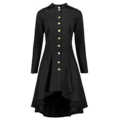

Roseonmyhand Fashion Womens Steampunk Lace Up Hooded Trench Coat Jacket Blazer Tops Outwear
