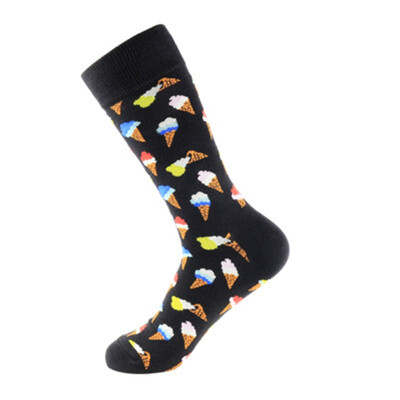 

Women Socks Funny Cute Cartoon Fruits cat Egg Cookie Donuts Food Happy Japanese Harajuku skateboard Socks