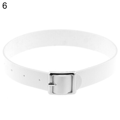 

Women Vintage Faux Leather Choker Short Necklace Buckle Collar Punk Jewelry