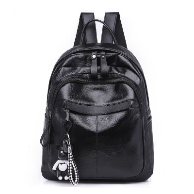 

Fashion Shoulder Bag Korean Edition Small Waterproof Backpack Soft Pu Leisure Student Backpack Backpack