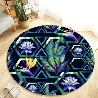 

Gobestart Tropical Plant Leaves Comfortable Living Room Childrens Room Carpet 40cm