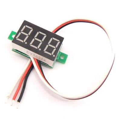

Three-wire voltmeter 036 inch DC 0V-30V DC voltage meter motorcycle voltmeter digital display red