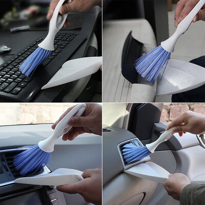 

Siaonvr Mini Car Dashboard Vent Cleaner Tool Keyboard&Air Outlet Armrest Brush Dustpan