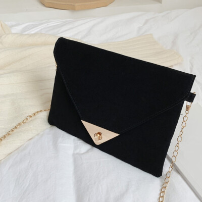 

Tailored Fashion Women Suede Solid Color Clutch Bag Phone Bag Shoulder Bag Messenger Bag