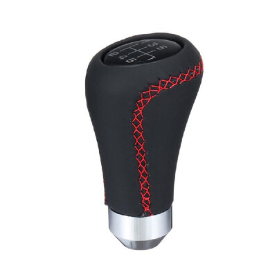

Universal 6 Speed Car PU Leather Shift Knob Manual Gear Stick Shifter Lever