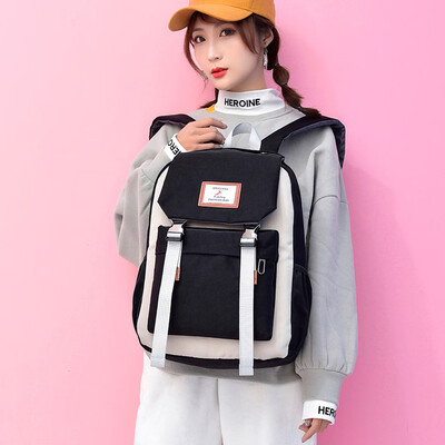 

Tailored Women Large-capacity Couple Schoolbag Travel Hiking Color Block Backpack