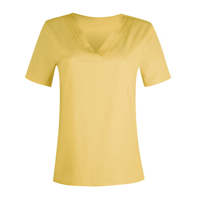 

Womens Loose Tops Shirts V-neck T-shirt Short Sleeve Casual Summer Office Blouse