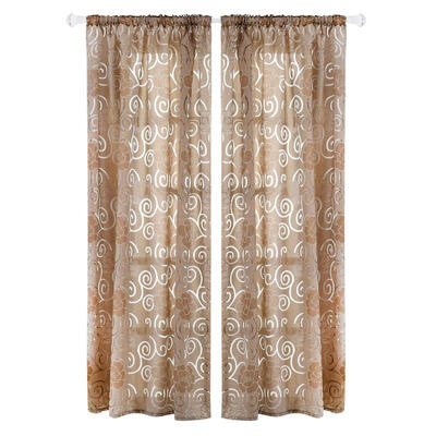

Peony Cut Flower Bubble Print Window Blinds Drapes Half Blackout Curtains