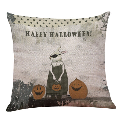 

〖Follure〗Halloween Pillow Box Linen Sofa Funny Ghost Pad Cushions Home Decoration