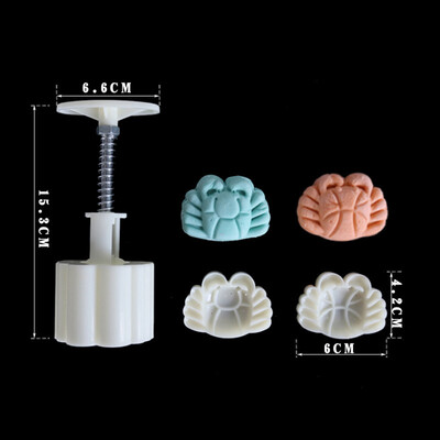 

Toponeto Mooncake Mold Flower Mid-autumn Festival Hand Press Moon Cake Cutter Molds Set