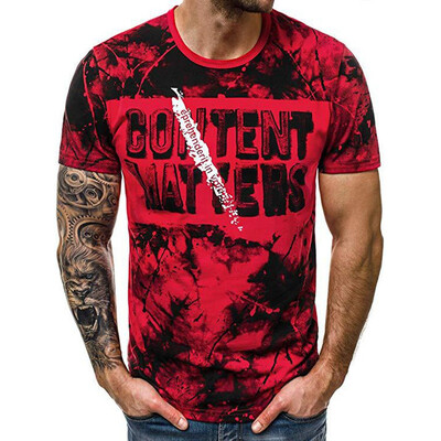 

Toponeto Fashion Men Casual Summer Print Short Sleeve O-Neck Tops Blouse T-Shirts