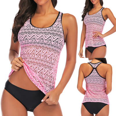 

Roseonmyhand Women Plus Size Print Tankini Swimjupmsuit Swimsuit Beachwear Padded Swimwear