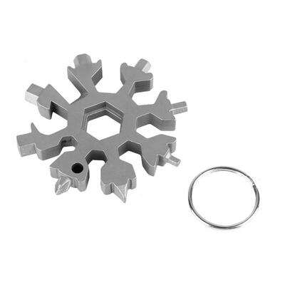 

18 in 1 Multi-function Snowflake Tool Card Bicycle Repair Bottle Opener