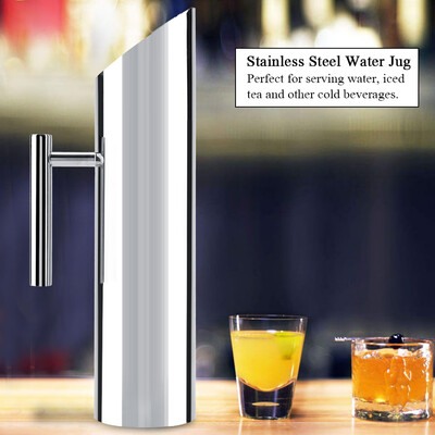 

Stainless Steel Water Jug with Ice Guard Cold Drinking Pitcher Home Hotel Serving Tool Stainless Steel Cold Water Jug