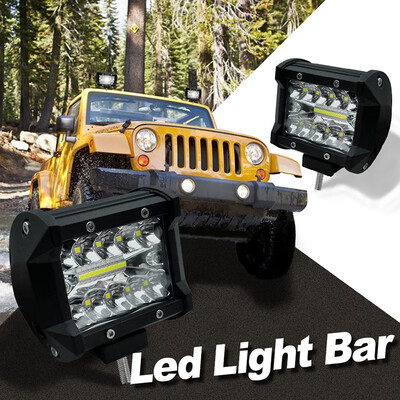 

2pcs 60w car working driving light 6000k high brightness Auto work lamp 12v 6000lm 4-inch Refit Off-road Vehicle auxiliary lamp
