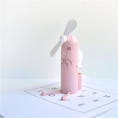 

〖Follure〗USB Mini Fan With Water Spray Bottle Cartoon Handheld Fan For Office Desktop