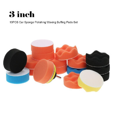 

19PCS Brand New 3" 80mm Car Polishing Pads Waxing Foam Buffing Pad Sponge Kit Set for Car Polisher Buffer Waxer Sander Polishing