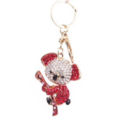 

Korean version of the cartoon koala alloy diamond keychain ladies car bag pendant creative small gifts