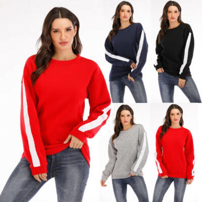 

Womens Fluffy Sweater Jumper Long Sleeve Ladies Sweatshirt Pullover Blouse Tops