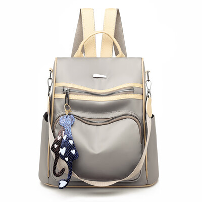 

Double-shoulder bag womens Korea style nylon fashionable bag travel waterproof Oxford canvas backpack