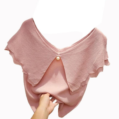 

Womens V Neck Solid Color T Shirt Short Sleeve Knitted Ruffles T-Shirt Casual Butterfly Sleeve Tee Tops For Ladies