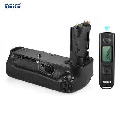 

Meike MK-5D4 Pro Vertical Battery Grip Holder Power Pack Backpack w 24GHz Wireless Remote Control Compatible for LP-E6NLP-E6 Re