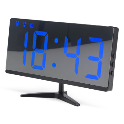 

LED Mirror Digital Alarm Clock Multifunction Snooze Display Time with Bracket