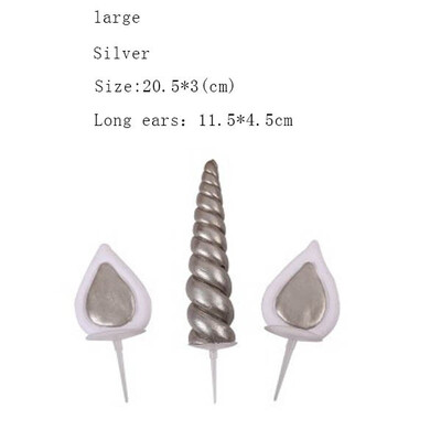

Handmade Gold Unicorn Birthday Cake Topper Unicorn Horn Ears&Eyelash Set Unicorn Party Decoration for wedding birthday party
