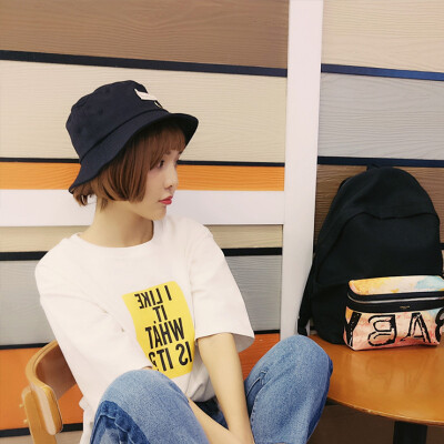

Hat Female Summer Fishermans Cap Korean Tidal Basin Cap Leisure Hundred Set Out Spring&Autumn Lovely Letter Ring Sunshade Cap