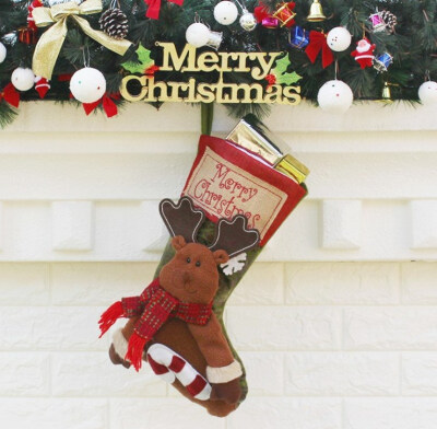 

FUNNYBUNNY Christmas Socks Gift Bag Santa Claus Snowman Elk Decoration Oversized Christmas Socks