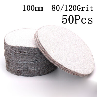 

4 Inch 100mm 80120 Grit Dry Sanding Discs Pads Hook & Loop Backer Sandpaper