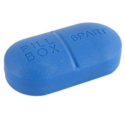 

Toponeto Portable Carry On Gum Pill Box 6 Compartment Travel Case Holder