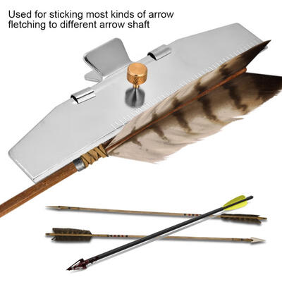 

Greensen Aluminum Alloy DIY Arrow Fletching Jig Straight Clamp Tool Archery Shooting Accessory
