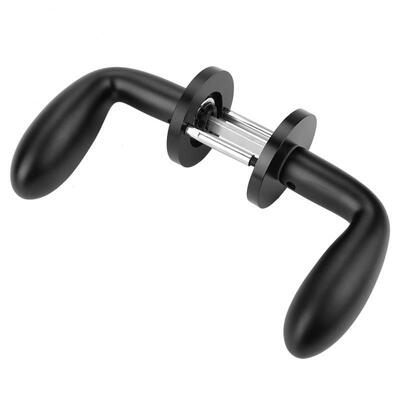 

Greensen Black Door Solid Handle Lock Simple Style Space Aluminium Lock for Indoor Wooden Door 35-45cm