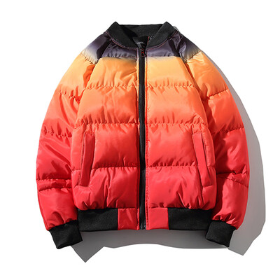 

Gobestart Mens New Fashion Casual Loose Tie Dyeing Color Thickened Uniform Coat