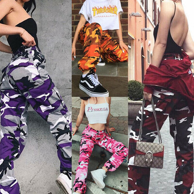 

Womens Camo Cargo Trousers Casual Pants Military Army Combat Camouflage Pant LOT