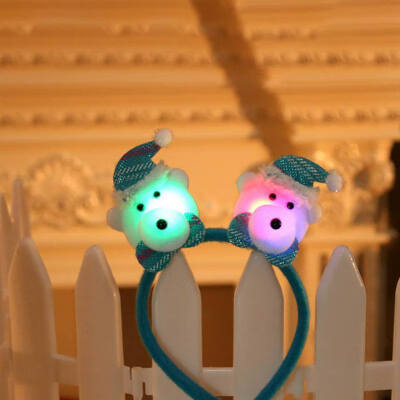 

Christmas LED Flashing Glowing Headband Women Girl Kids Xmas Gift Party New Year Halloween Christmas sweater Hair Decor Props W1